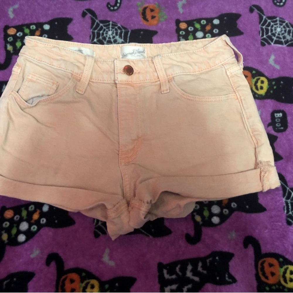Cute light orange jean short